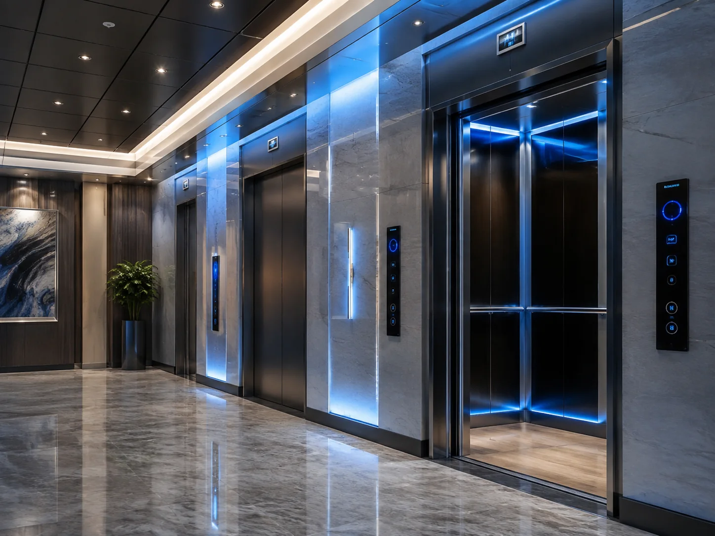 Premium modern elevator lobby